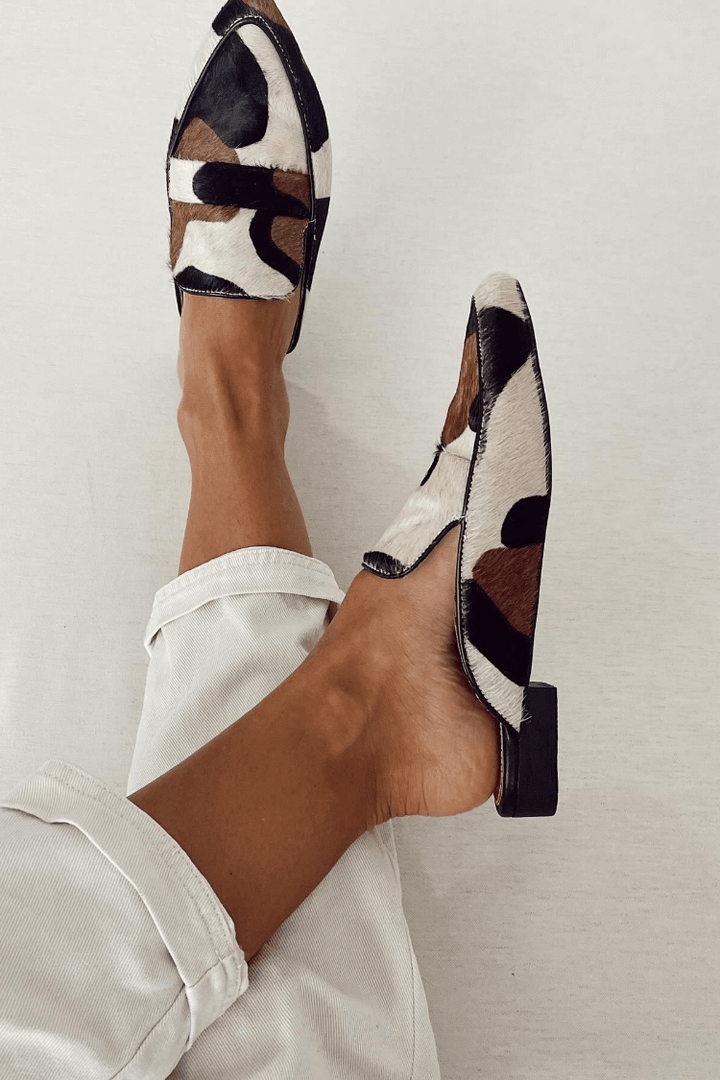 Women’s Abstract Pattern Loafers – Britney Slip-On Flat Shoes