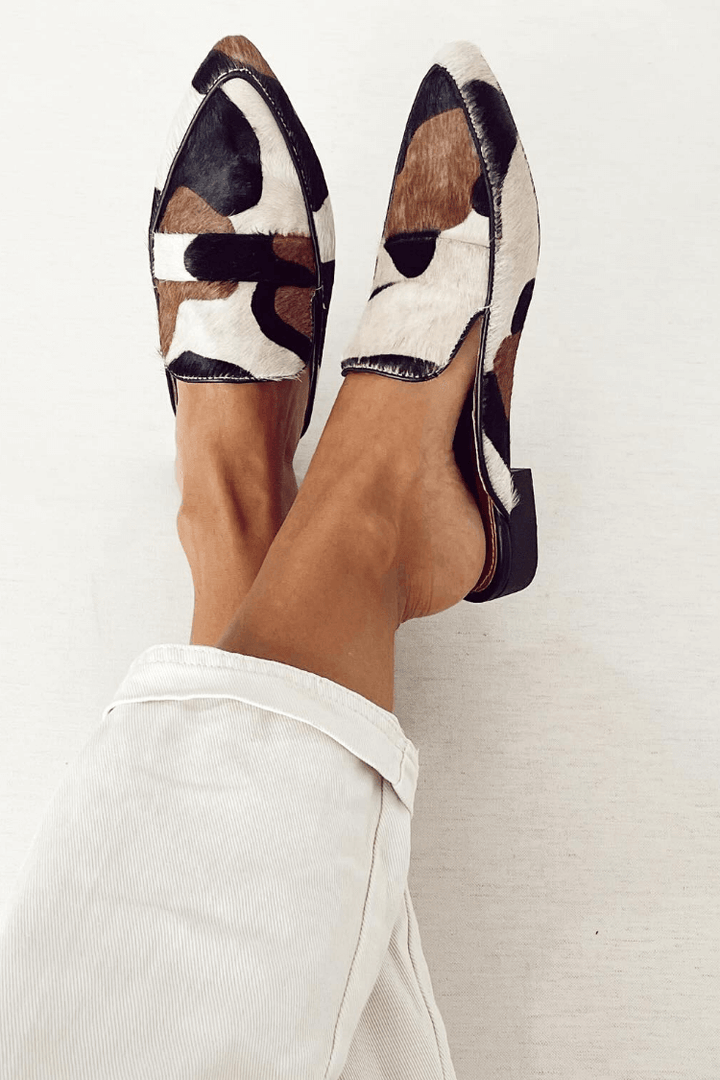 Women’s Abstract Pattern Loafers – Britney Slip-On Flat Shoes