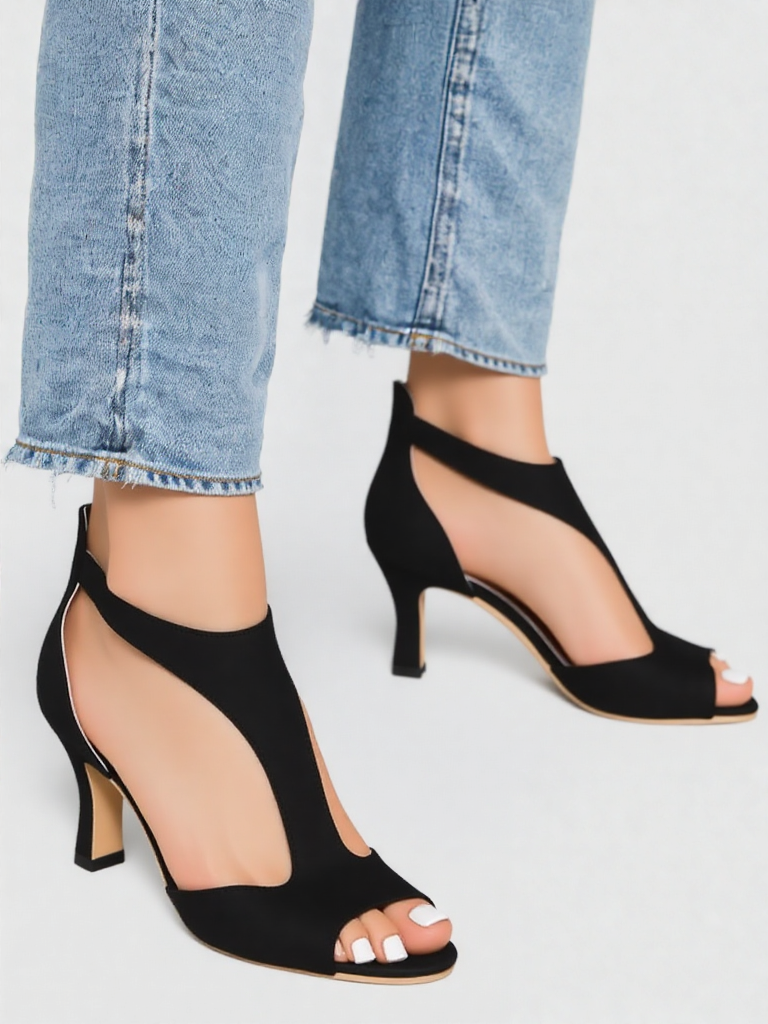 Women’s Mid-Heel Open Toe Dressy Heels